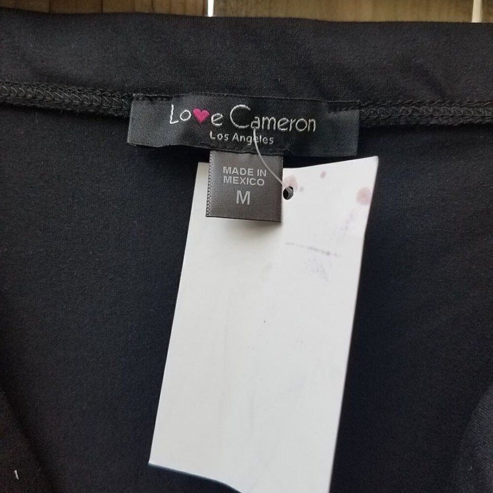 Medium Solid Black Romper Women's Juniors by Love Cameron - Picture 5 of 7